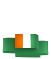 Ivory Coast flag element design national independence day banner ribbon png