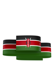 Kenya flag element design national independence day banner ribbon png