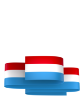 Luxembourg flag element design national independence day banner ribbon png