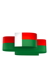 Madagascar flag element design national independence day banner ribbon png