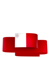 Malta Flagge Element Design National Unabhängigkeit Tag Banner Band png