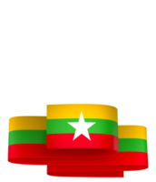 Myanmar Flagge Element Design National Unabhängigkeit Tag Banner Band png