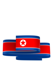 North Korea flag element design national independence day banner ribbon png