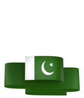 Pakistan bandiera elemento design nazionale indipendenza giorno bandiera nastro png