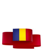 Romania flag element design national independence day banner ribbon png