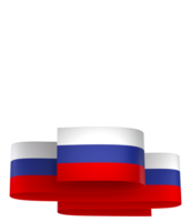 Russia flag element design national independence day banner ribbon png