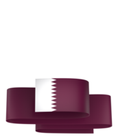 Qatar flag element design national independence day banner ribbon png