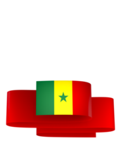 Senegal bandiera elemento design nazionale indipendenza giorno bandiera nastro png