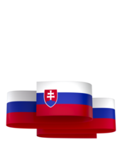 Slovakia flag element design national independence day banner ribbon png