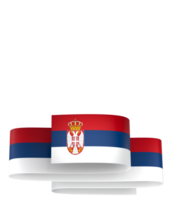 Serbia flag element design national independence day banner ribbon png