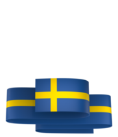 Suède drapeau élément conception nationale indépendance journée bannière ruban png