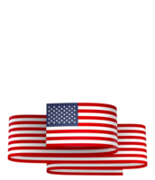 United States flag element design national independence day banner ribbon png