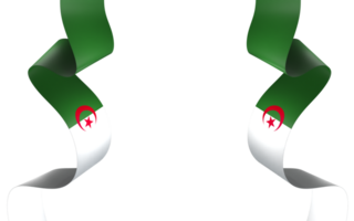 Algeria flag element design national independence day banner ribbon png