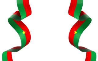 Burkina Faso flag element design national independence day banner ribbon png