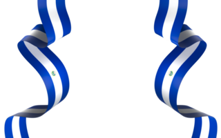 El Salvador flag element design national independence day banner ribbon png