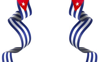Kuba Flagge Element Design National Unabhängigkeit Tag Banner Band png