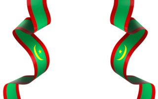 Mauritania flag element design national independence day banner ribbon png