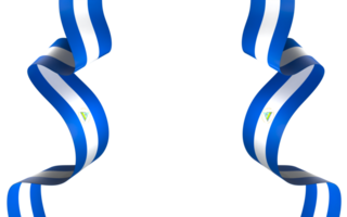 Nicaragua flag element design national independence day banner ribbon png