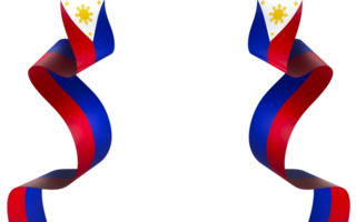 Philippines flag element design national independence day banner ribbon png