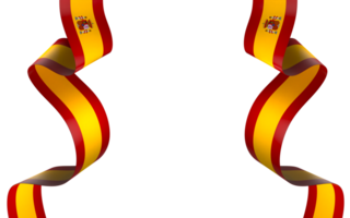 Spain flag element design national independence day banner ribbon png