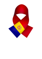 Andorra flag element design national independence day banner ribbon png