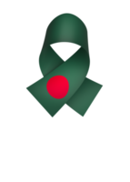 Bangladesh flag element design national independence day banner ribbon png