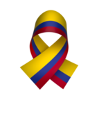 Colombia flag element design national independence day banner ribbon png