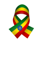 Ethiopia flag element design national independence day banner ribbon png