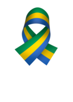 Gabon flag element design national independence day banner ribbon png