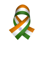 India flag element design national independence day banner ribbon png