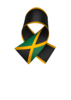 Jamaica flag element design national independence day banner ribbon png