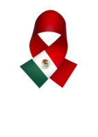 Mexico flag element design national independence day banner ribbon png