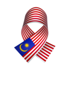 Malaisie drapeau élément conception nationale indépendance journée bannière ruban png