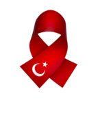 Turkey flag element design national independence day banner ribbon png