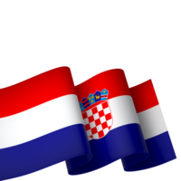 Croatia flag element design national independence day banner ribbon png