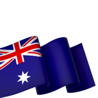 Australia flag element design national independence day banner ribbon png