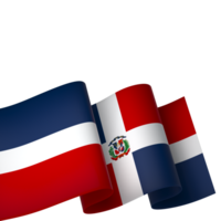 Dominican Republic flag element design national independence day banner ribbon png