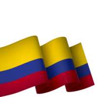 Colombia flag element design national independence day banner ribbon png