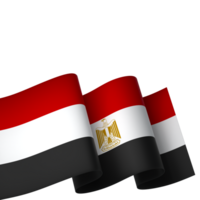 Egypt flag element design national independence day banner ribbon png