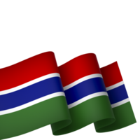 The Gambia flag element design national independence day banner ribbon png