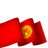 Kyrgyzstan bandiera elemento design nazionale indipendenza giorno bandiera nastro png