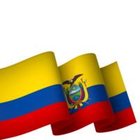 Ecuador flag element design national independence day banner ribbon png