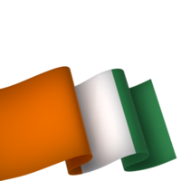 Ivory Coast flag element design national independence day banner ribbon png