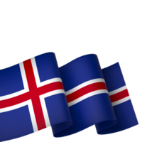 Islandia bandera elemento diseño nacional independencia día bandera cinta png