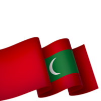 Maldives flag element design national independence day banner ribbon png