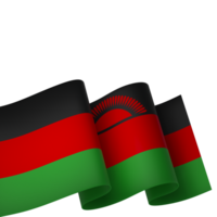 Malawi flag element design national independence day banner ribbon png