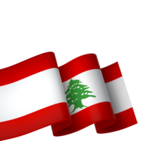 Lebanon flag element design national independence day banner ribbon png