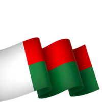 Madagascar flag element design national independence day banner ribbon png