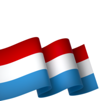 Luxembourg flag element design national independence day banner ribbon png