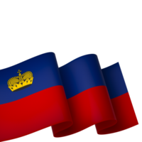 Liechtenstein flag element design national independence day banner ribbon png